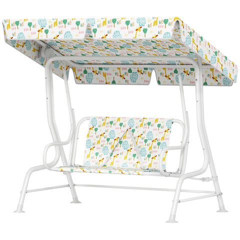 Rootz Hollywood Swing for Children - Kids Swing Set - 2-Seater Playground Swing - Sun Protection - 112cm x 75cm x 120cm