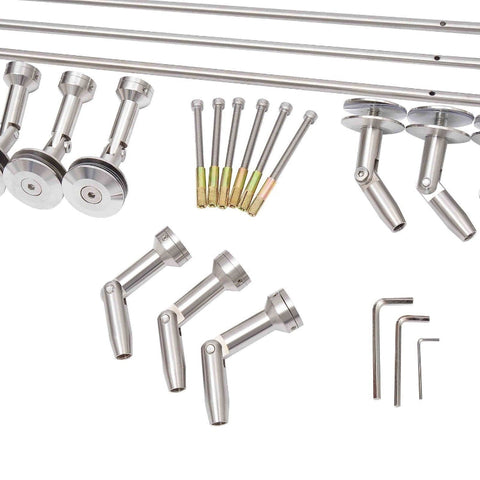 Rootz Canopy Glass Door Canopy - Tempered Glass Canopy - Stainless Steel Canopy - Modern Design - High Quality - Maximum Brightness - 2000L x 900W x 12D mm