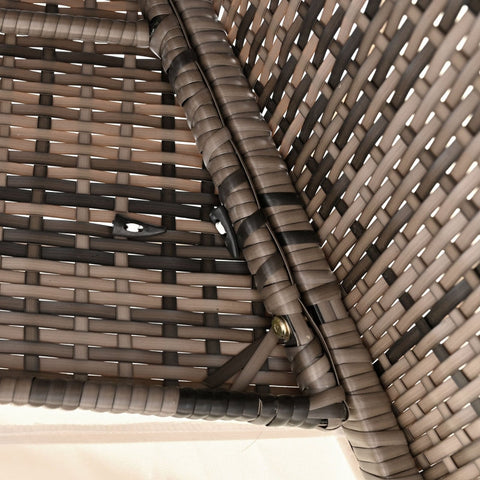 Rootz 4-Piece Rattan Garden Furniture Set - Outdoor Seating - Patio Set - Weatherproof & Durable - 231cm x 231cm x 161cm