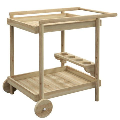 Rootz Garden Serving Trolley - Bar Cart - Outdoor Cart - Mobility & Storage - 78cm x 58.5cm x 75cm