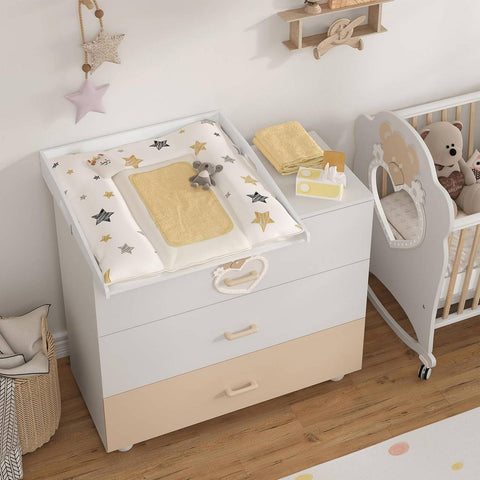 Rootz Changing Mat Attachment - Baby Changer - Diaper Changing Pad - MDF - Safe Material - 70cm x 75cm x 10cm