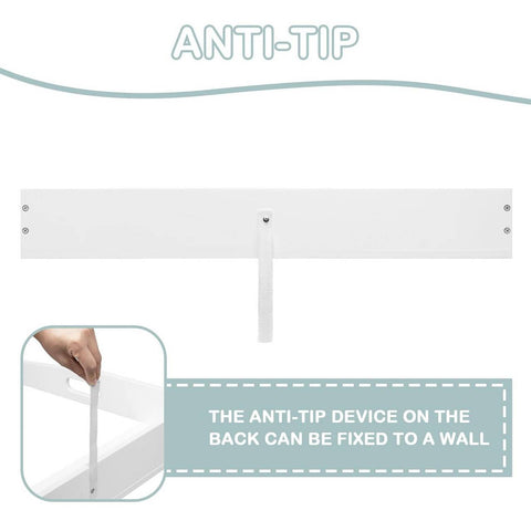 Rootz Changing Mat Attachment - Baby Changer - Diaper Changing Pad - MDF - Safe Material - 70cm x 75cm x 10cm