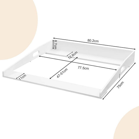 Rootz Changing Mat Attachment - Baby Diaper Changer - Diaper Changing Station - 80cm x 75cm x 10cm - Safe Material - Easy Assembly