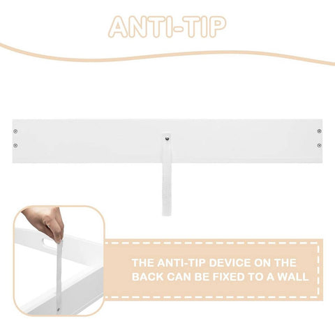 Rootz Changing Mat Attachment - Baby Diaper Changer - Diaper Changing Station - 80cm x 75cm x 10cm - Safe Material - Easy Assembly
