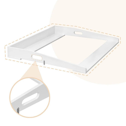 Rootz Changing Mat Attachment - Baby Diaper Changer - Diaper Changing Station - 80cm x 75cm x 10cm - Safe Material - Easy Assembly