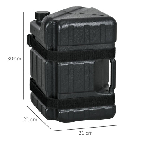 Rootz Gazebo Weights - Tent  Weights - Weather Resistant - Fillable - Black - 21 x 21 x 30cm