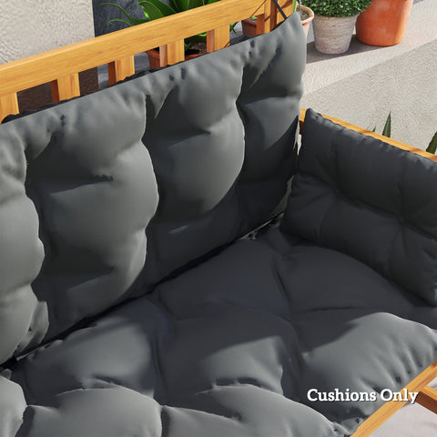 Rootz Outdoor Pillow Set - Garden Cushion - Two-Tone Cushions - Durable Polyester Foam - 180 x 110 x 8 cm - Long-Lasting Comfort