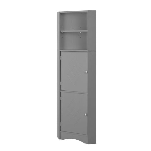 Rootz Corner Bathroom Cabinet - Storage Cupboard - Space Saving Shelf - Waterproof & Moisture Resistant - 36.5L x 36.5W x 155H cm