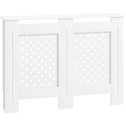 Rootz Radiator Cladding - Cover - Lattice Design - Enhances Home Decor - 112b x 19t x 81.5h cm White