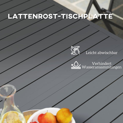 Rootz Garden Table - Outdoor Table - Extendable Table - Weatherproof Design - 160/220L x 90W x 73H cm