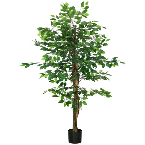 Rootz Artificial Fig Tree - Faux Plant - Realistic Appearance - No Maintenance - 150cm Height - Ø15cm x 12.5cm Pot