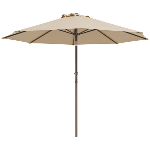 Rootz Garden Sunshade - Patio Umbrella - Outdoor Parasol - Optimal Sun Protection - Ø2.63 x 2.2m - Metal Frame - 180g/m² Polyester Fabric