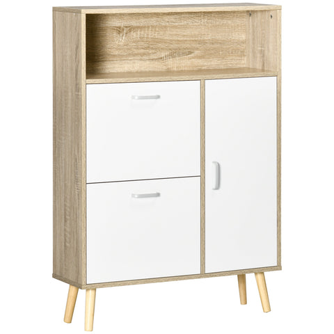 Rootz Shoe Cabinet - Shoe Storage - Chest of Drawers - Modern Design - 80 x 25.5 x 112.5 cm