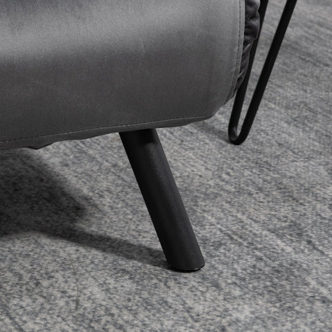 Rootz 2-zits fluwelen slaapbank - slaapbank - converteerbare bank - verstelbare rugleuning - dikke vulling - 102 cm x 73 cm x 81 cm (bank) / 183 cm x 98,5 cm x 26 cm (bed)