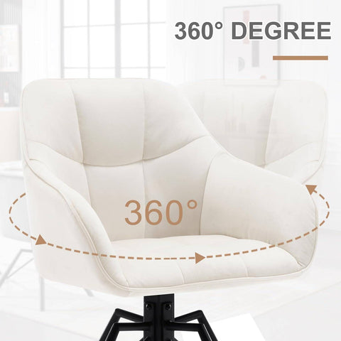 Rootz Swivel Dining Chair - Rotating Chair - Velvet Upholstered - Comfortable Wide Seat - Ergonomic Design - Durable Metal Frame - 58.5cm x 82.5cm x 54.5cm