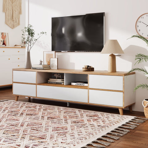 Rootz Modern TV Stand - Media Console - Storage Cabinet - Stylish & Functional - 175cm x 37cm x 51cm