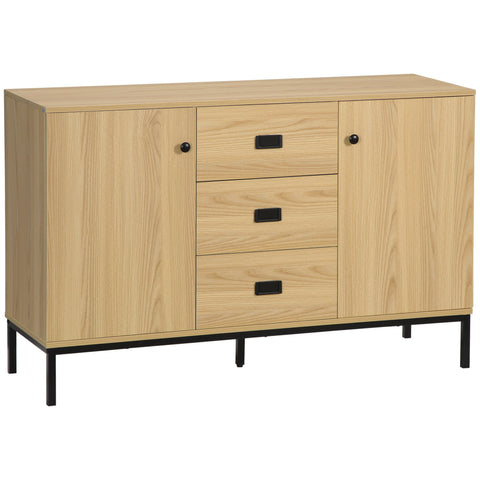 Rootz Buffet Storage Cabinet - Sideboard - Credenza - Contemporary Style - Adjustable Shelves - 120L x 39.5W x 77H cm