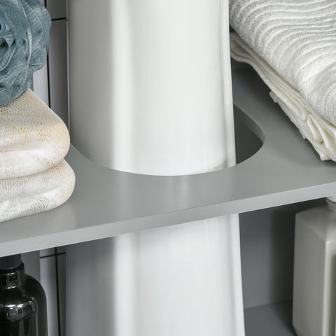 Rootz Vanity Unit Bathroom Cabinet - Base Cabinet - Under Sink Storage - Modern Design - 60 x 30 x 60 cm Grey and  White