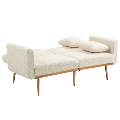 Rootz 3-Seater Teddy Fabric Sofa - Sofa Bed - Convertible Couch - Exceptional Comfort - 161.97cm x 77.97cm x 79.98cm