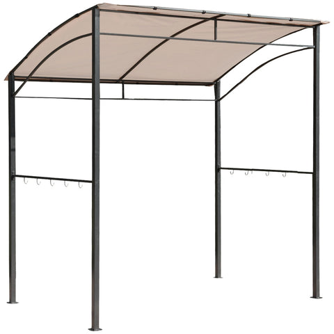 Rootz Barbecue Gazebo - Outdoor Grilling Pavilion - BBQ Shelter - Fire-Retardant Roof - Durable Steel Frame - Convenient Side Hooks - 215cm x 150cm x 220cm