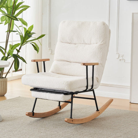 Rootz Ergonomic Rocking Chair - Recliner - Lounge Chair - Optimal Comfort - 58cm x 102cm x 100cm