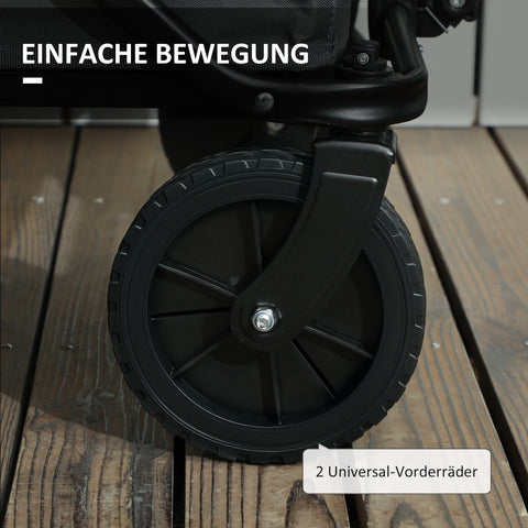 Rootz Garden Car - Transport Cart - Beach Wagon - 120kg Capacity - Foldable - Oxford Fabric - 160L - 100cm x 55cm x 56cm