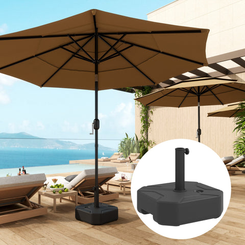 Rootz Parasol Stand - Umbrella Holder - Fillable Base - Reliable Stability - 45cm x 45cm x 25cm