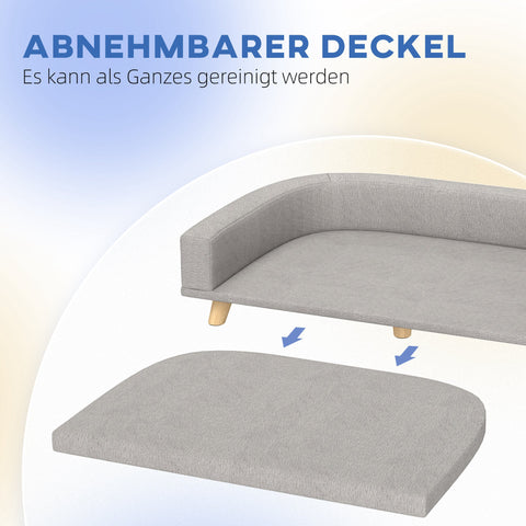 Rootz Dog Sofa - Dog Couch - Pet Bed - Optimal Comfort - 98cm x 67cm x 25cm - Suitable for Large Dogs Up to 30kg