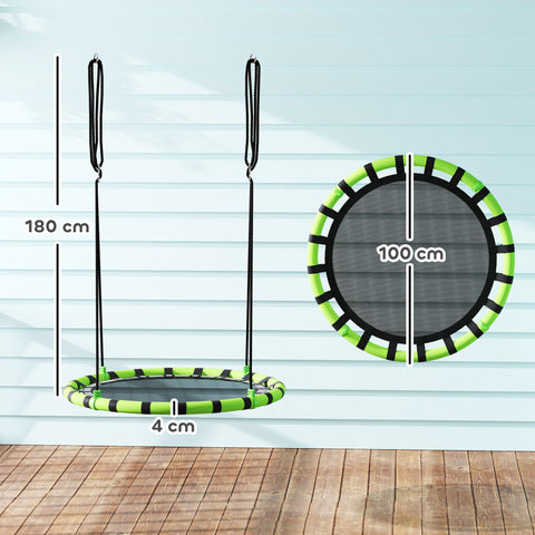 Rootz Children's Swing - Playground Swing - Garden Swing - Durable & Weatherproof - Ø100 x 180H cm, 150kg Capacity