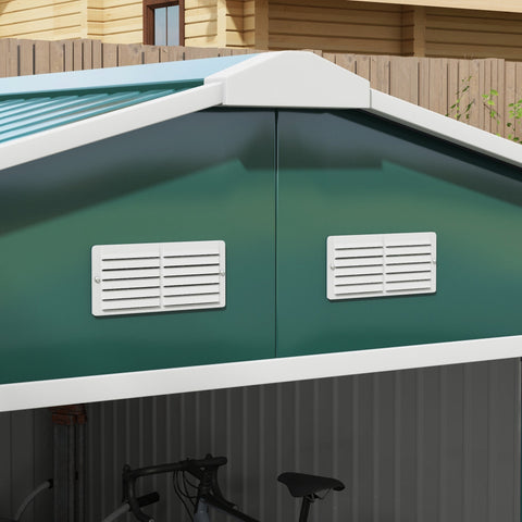 Rootz Weatherproof Garden Tool Shed - Storage Shed - Outdoor Shed - Excellent Ventilation - 340cm x 386cm x 200cm