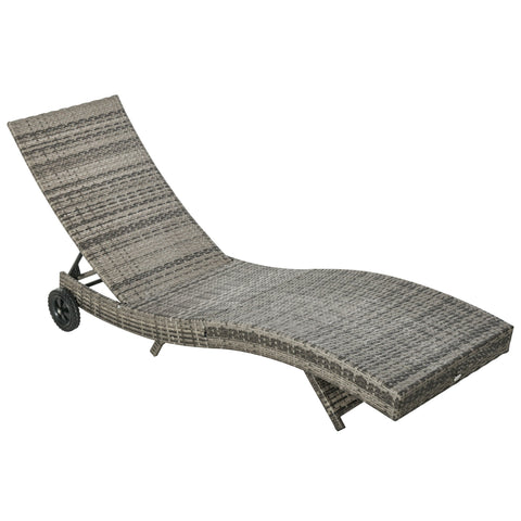 Rootz Sun Lounger Deck Chair - Recliner - Outdoor Chair - 5 Adjustable Positions - Removable Cover - 207cm x 70cm x 70cm