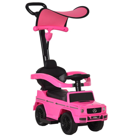 Rootz Children's Vehicle Car - Child Ride-On - Kids' Push Car - Promotes Motor Skills - 85.5cm x 40.5cm x 95cm - Pink and Black