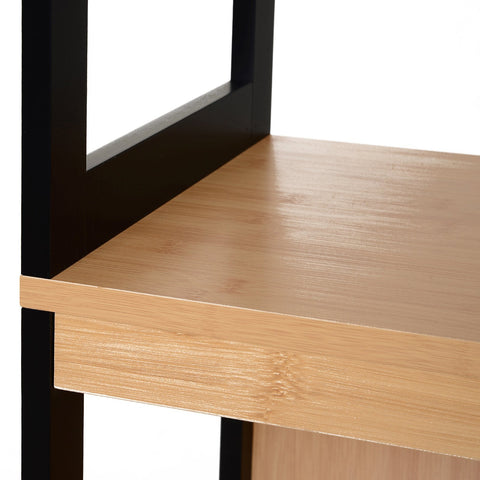 Rootz Bathroom Shelf Cabinet - Kitchen Storage - Bamboo MDF - Compact Organizer - 30 x 30 x 144.3 cm