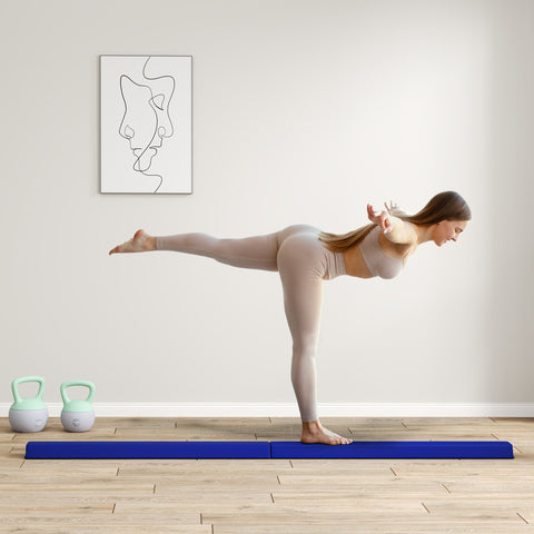 Rootz Foldable Balance Beam - Training Beam - Non-Slip Beam - Enhances Stability - 236cm x 10cm x 6.5cm