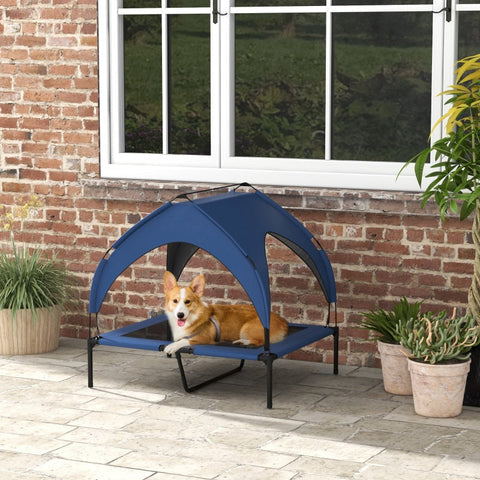 Rootz Outdoor Dog Bed - Pet Bed - Cooling Dog Bed - UV Resistant Roof - 91cm x 76cm x 89cm