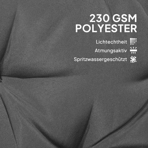 Rootz Outdoor Pillow Set - Garden Cushion - Two-Tone Cushions - Durable Polyester Foam - 180 x 110 x 8 cm - Long-Lasting Comfort