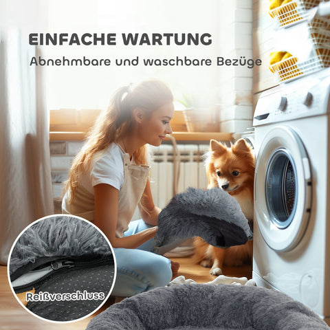 Rootz Dog Bed - Pet Couch - Washable Covers - Dual Comfort - 175cm x 115cm x 35cm, Grey