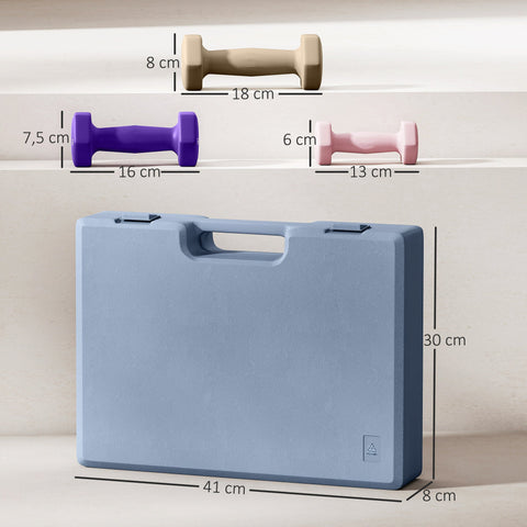 Rootz 6 Set Dumbbells - Steel Dumbbell Set - Weights Set - Hexagonal Shape - Non-Rolling - (1kg, 2kg, 3kg) - 13cmx6cmx6cm, 16cmx7.5cmx7.5cm, 18cmx8cmx8cm