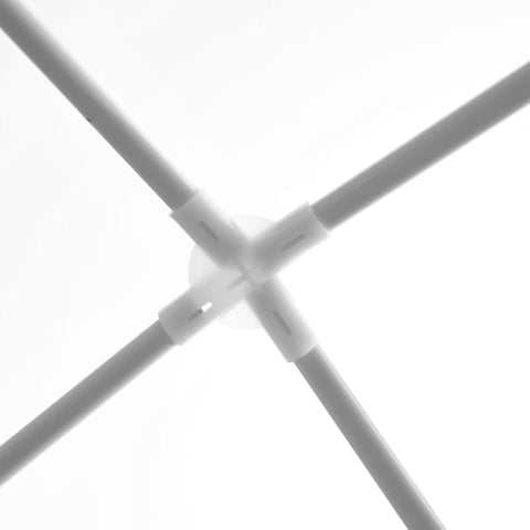 Rootz Garden Pavilion - Party Tent - Marquee Tent - Click System - Steel - Polyethylene - White - 270L x 270W x 254H cm