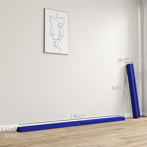 Rootz Foldable Balance Beam - Training Beam - Non-Slip Beam - Enhances Stability - 236cm x 10cm x 6.5cm