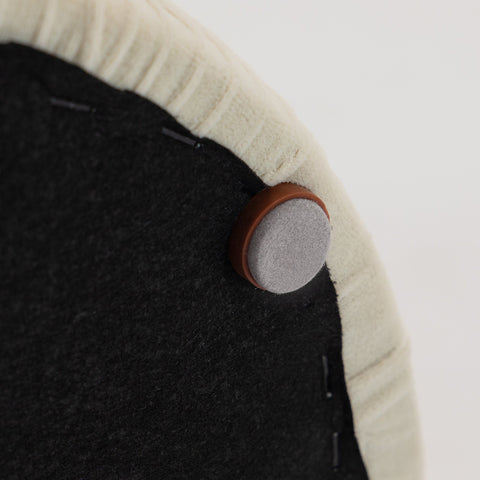 Rootz Set of 2 Storage Stools - Ottomans - Velvet Footstool - Space-Saving, Hidden Storage - White - 36x36x41.5cm & 32x32x33.5cm