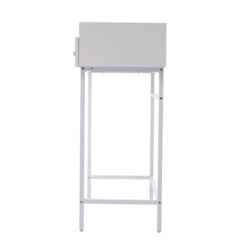 Rootz Dressing Table with Mirror - Vanity Table - Makeup Desk - Large Storage - 95cm x 40cm x 93-138cm
