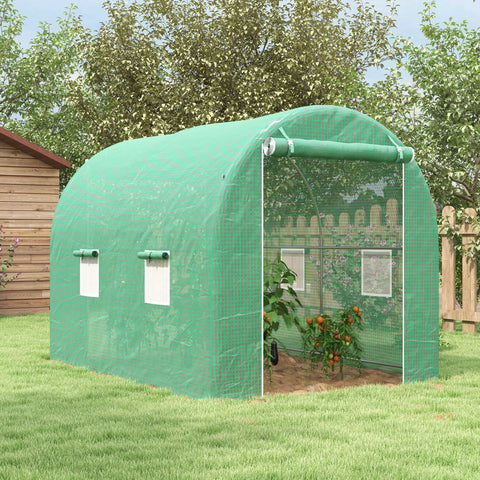 Rootz Greenhouse Tunnel - Garden Plant Shelter - Weatherproof Plant Protector - Reinforced Frame - 3x2x2.05m (LxWxH)
