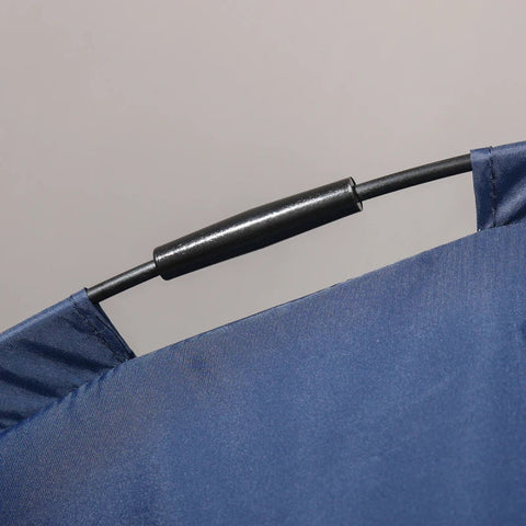 Rootz Pet Bed - Dog Bed - Outdoor Dog Bed with Canopy - Weather Resistant - Blue + Black - 61cm x 46cm x 62cm