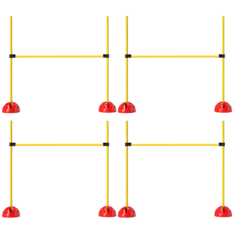 Rootz 4-Part Dog Agility Set - Jumping Training - Obedience Training - Enhances Mobility - 124cm x 19.5cm x 103cm