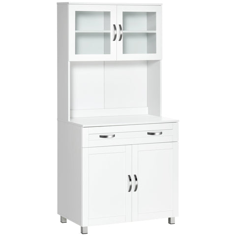 Rootz Kitchen Buffet Cabinet - Kitchen Storage - Contemporary Kitchen Furniture - Multiple Storage Options - 80cm x 48cm x 170cm