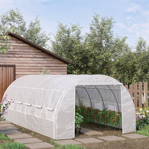 Rootz Garden Greenhouse 18m² - Plant Shelter - UV Protection - Optimal Growth - 5.97L x 3W x 2H m