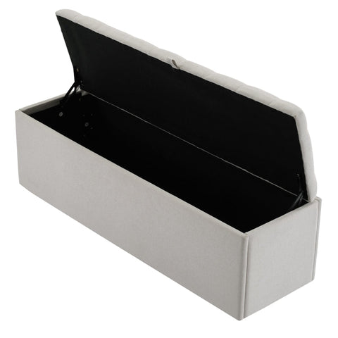 Rootz Upholstered Bench - Bed Stool - Storage Box - Generous Storage - 141L x 41.5W x 47H cm