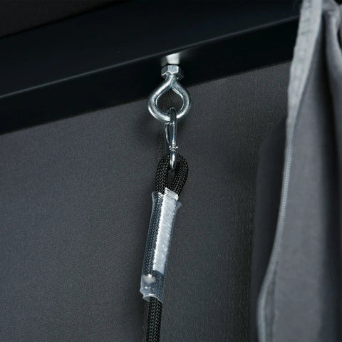 Rootz Outdoor PE Rattan Swing Bed - Canopy with Cushions - Pergola Gazebo - Weather Resistant - Gray - 235cm x 180cm x 210cm