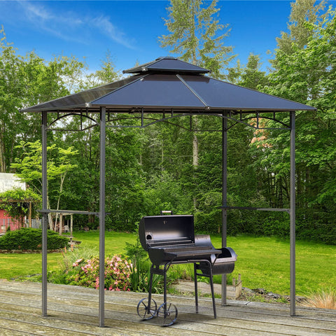 Rootz Garden Pavilion - Grill Cover - BBQ Shelter - All-Weather Protection - 240cm x 150cm x 245cm